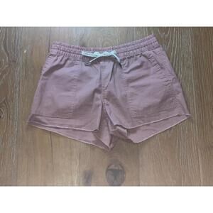 Vouri Rose Pink Organic Cotton Casual Shorts Drawstring Waist RelaxedFit US S